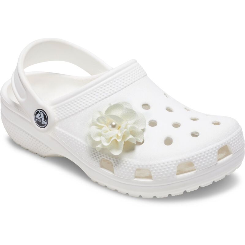 Crocs™ Jibbitz White Fabric Flower With Pearl 198445175312