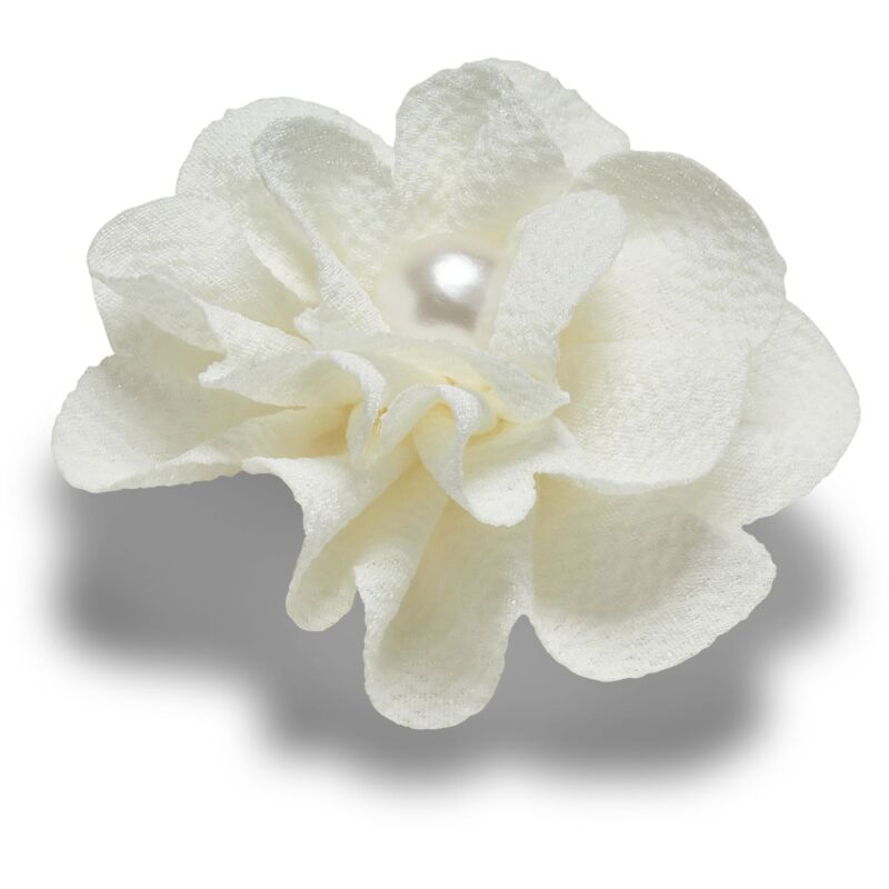 Crocs™ Jibbitz White Fabric Flower With Pearl 198445175312