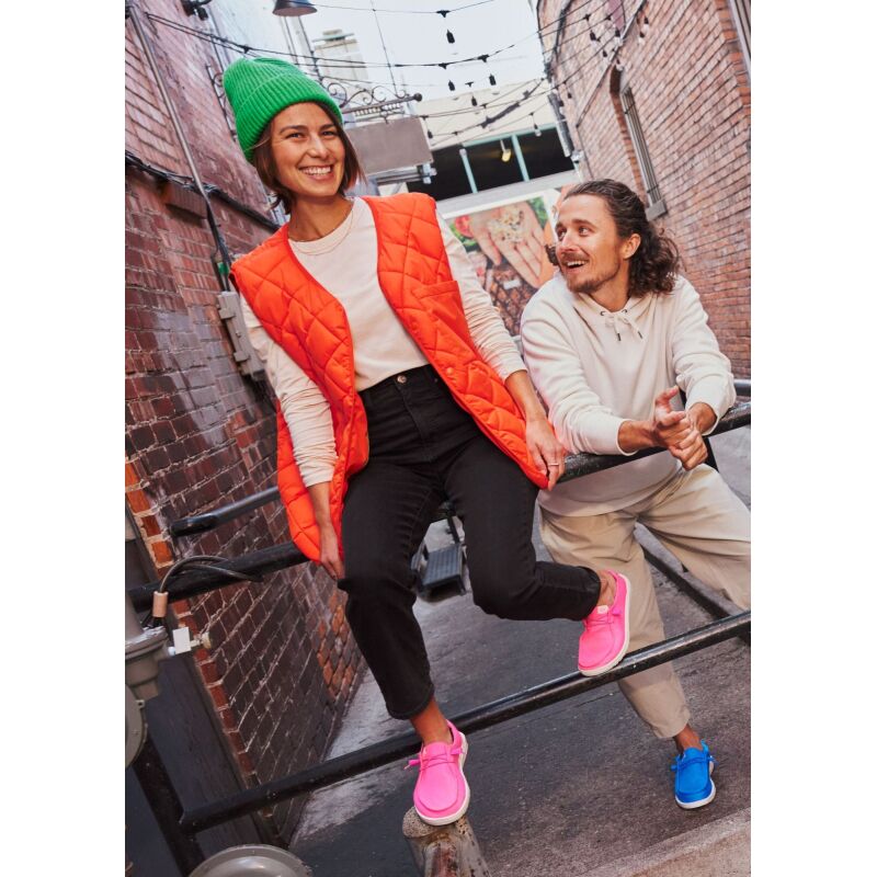 HEYDUDE Wendy Stretch Canvas Women 40902 Neon Pink