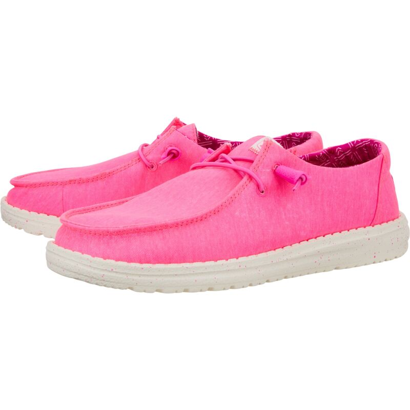 HEYDUDE Wendy Stretch Canvas Women 40902 Neon Pink