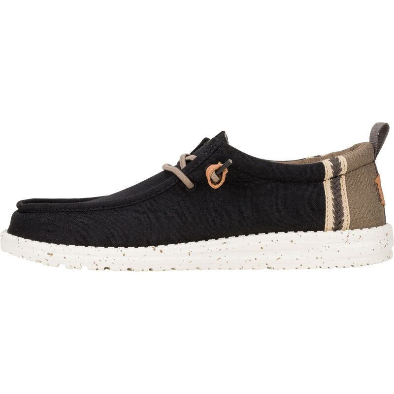 HEYDUDE Wally Summer Linen Men's Black/Walnut