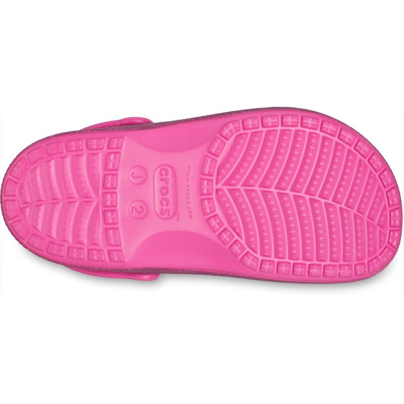 Crocs™ Baya Lined Glitter Clog Kid's Electric Pink