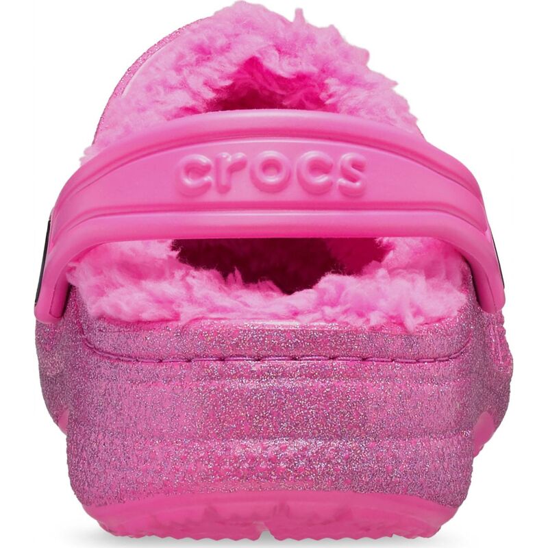 Crocs™ Baya Lined Glitter Clog Kid's Electric Pink