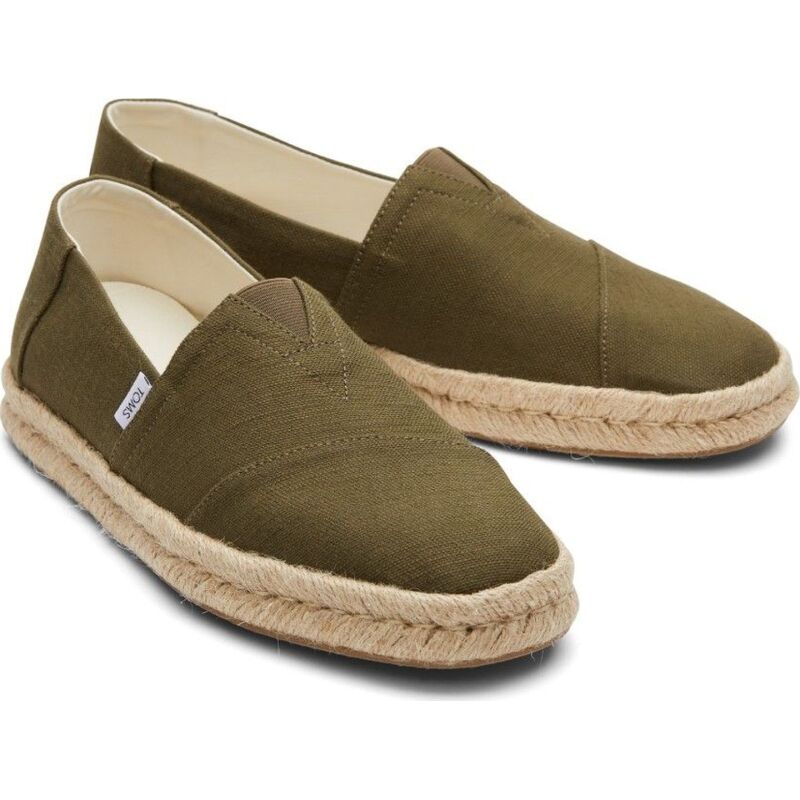 TOMS Recycled Cotton Woven Men Alpargata Rope 2.0 Olive
