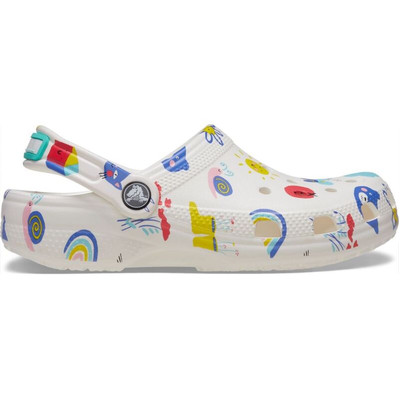 Crocs™ Classic Doodle Print Clog Kid's White/Multi