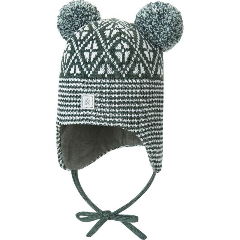 REIMA Merino Wool Knit Hat Kuuru Thyme green