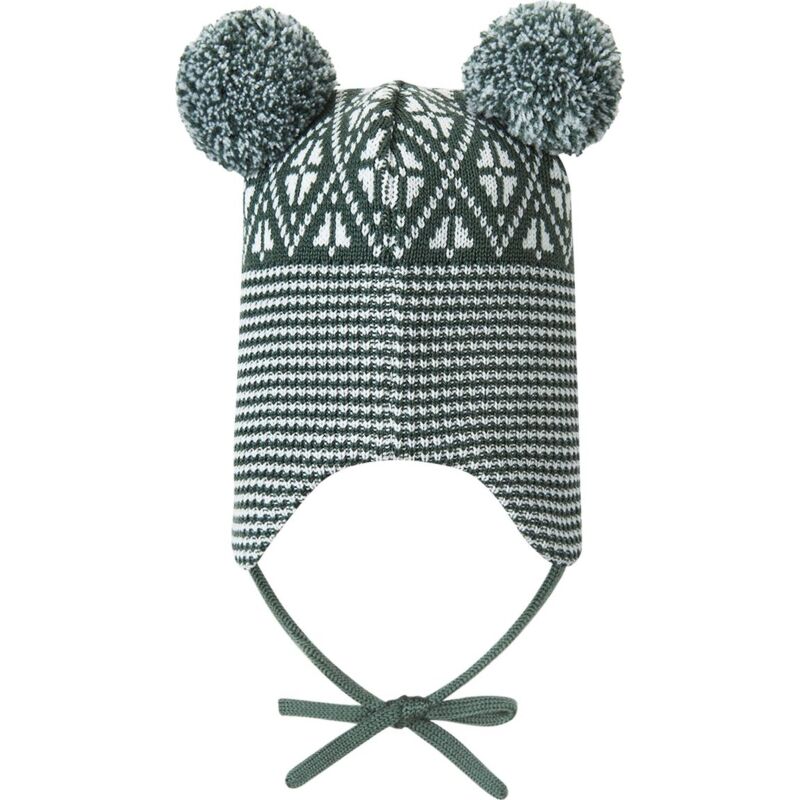 REIMA Merino Wool Knit Hat Kuuru Thyme green