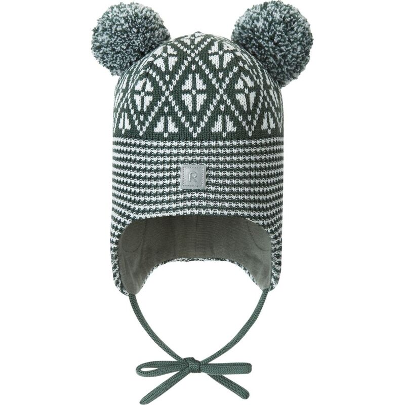 REIMA Merino Wool Knit Hat Kuuru Thyme green