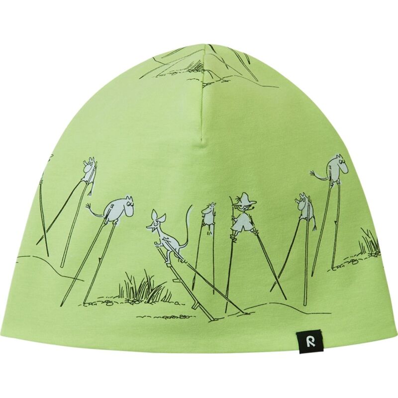 REIMA Reversible Organic Cotton Beanie Moomin Tanssi 5300336E Light Lime