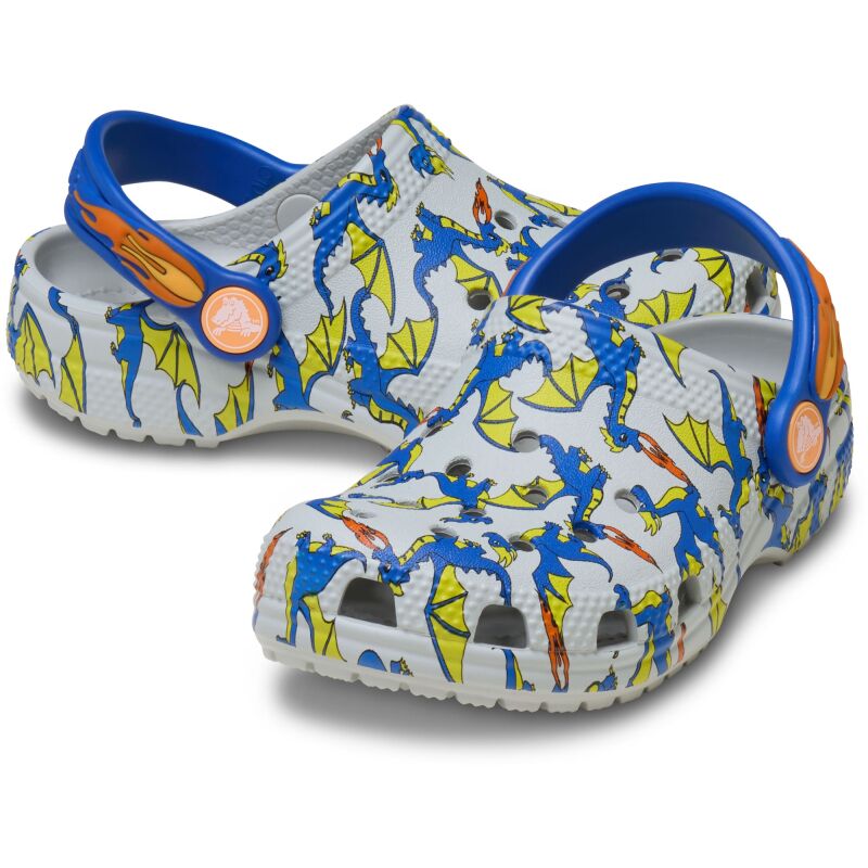 Crocs™ Classic Dragon Graphic Clog Kid's Atmosphere