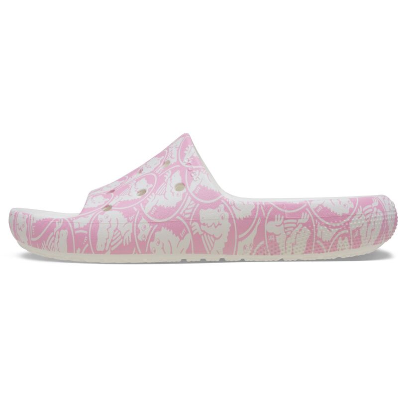 Crocs™ Classic Duke Print Slide v2 Pink Tweed