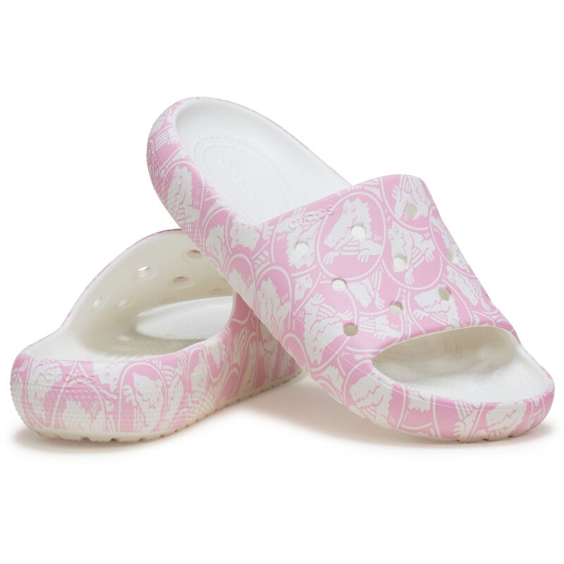 Crocs™ Classic Duke Print Slide v2 Pink Tweed