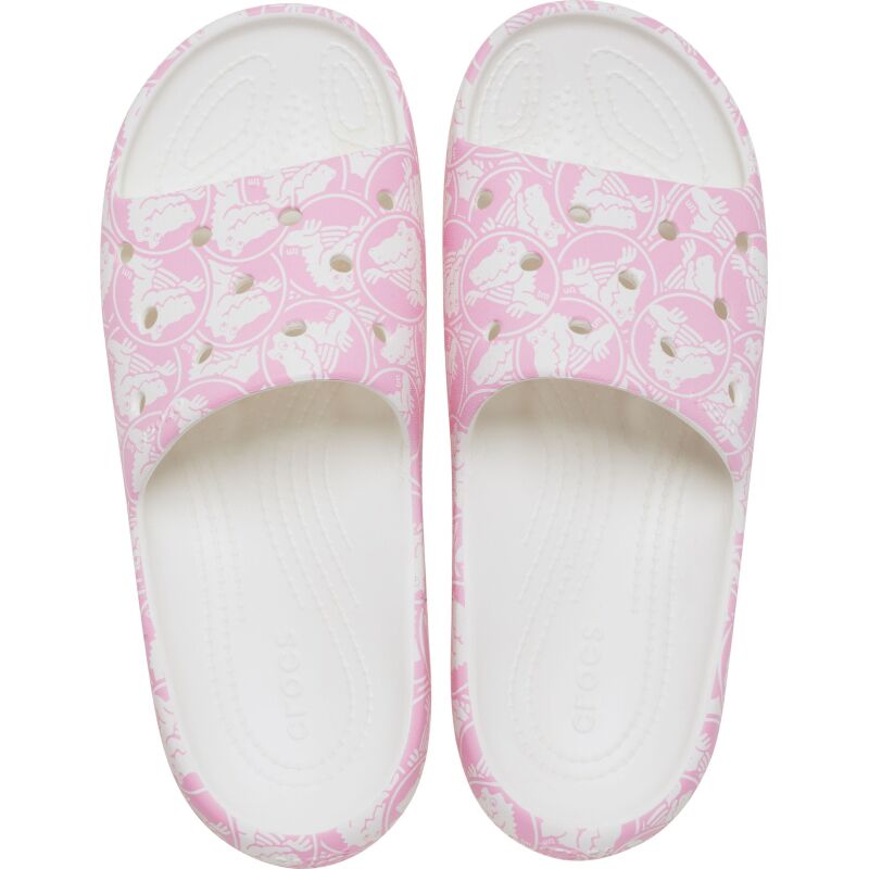 Crocs™ Classic Duke Print Slide v2 Pink Tweed