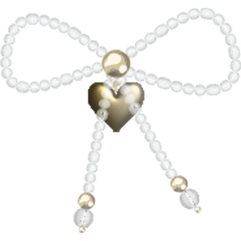 Crocs™ Crocs Jibbitz Beaded Bow with Gold Heart 198445377068 