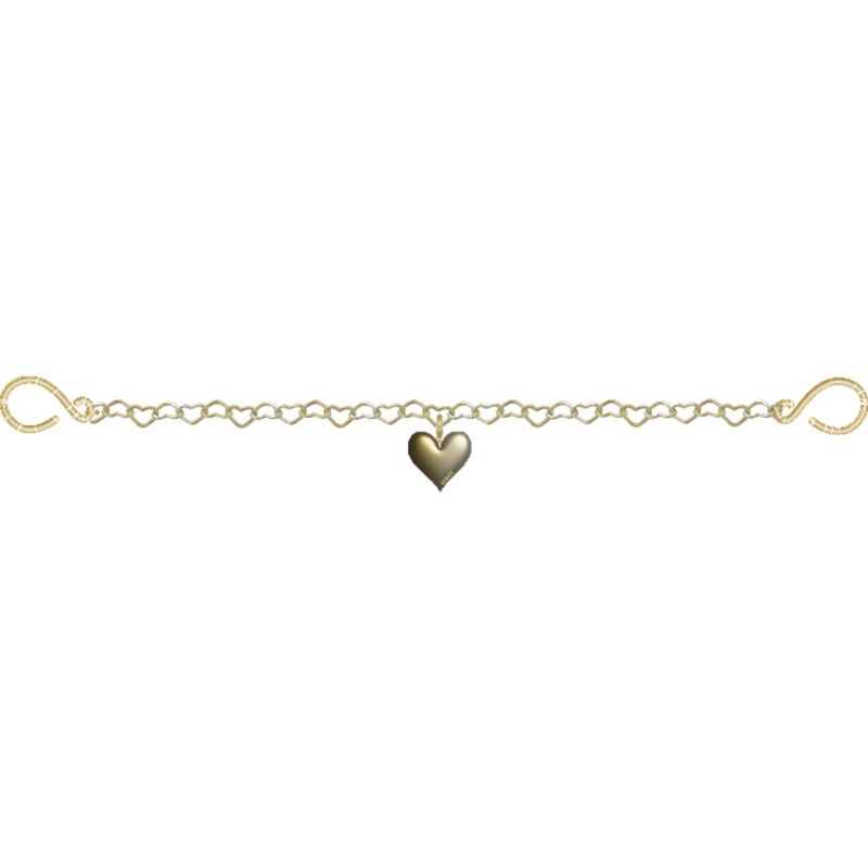 Crocs™ Crocs Jibbitz Gold Rivet Chain with Heart 198445377105 