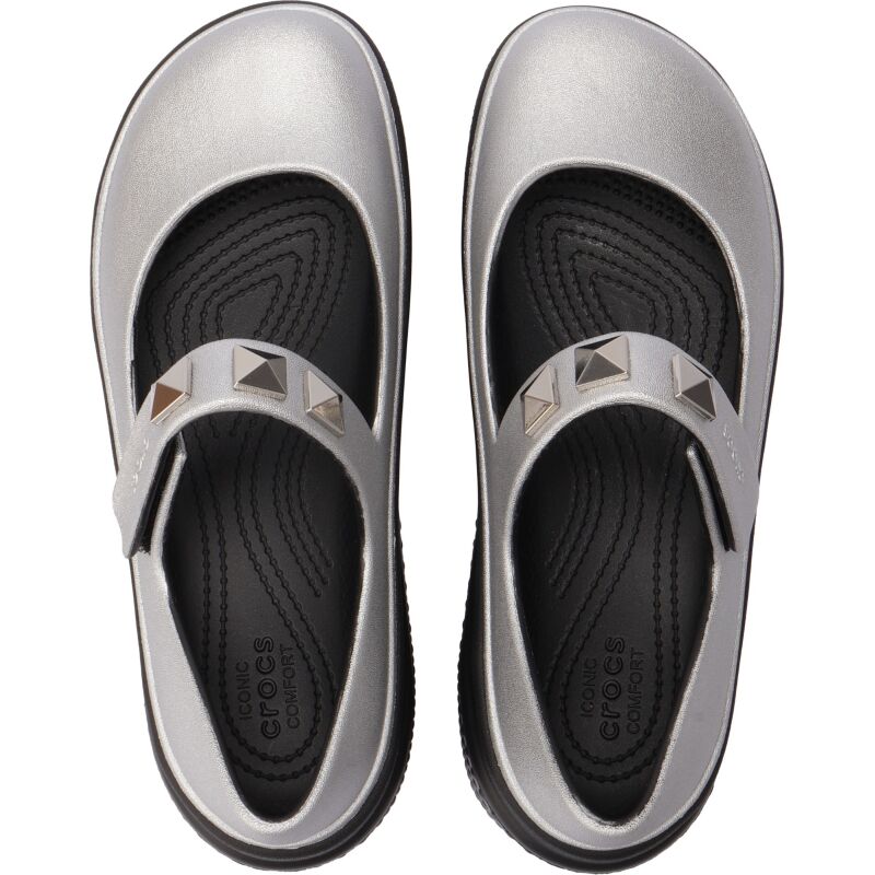 Crocs™ Stomp Metallic Mary Jane Silver