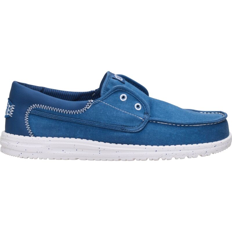 HEYDUDE Wally Cru Stretch Canvas Men's Ensign Blue/Multi