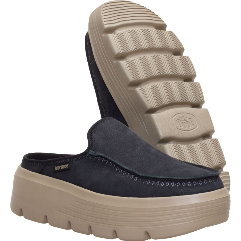 HEYDUDE Austin Edge Leather Women's Black