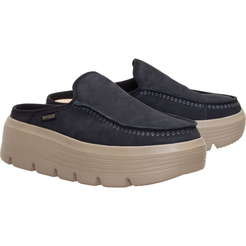 HEYDUDE Austin Edge Leather Women's Black