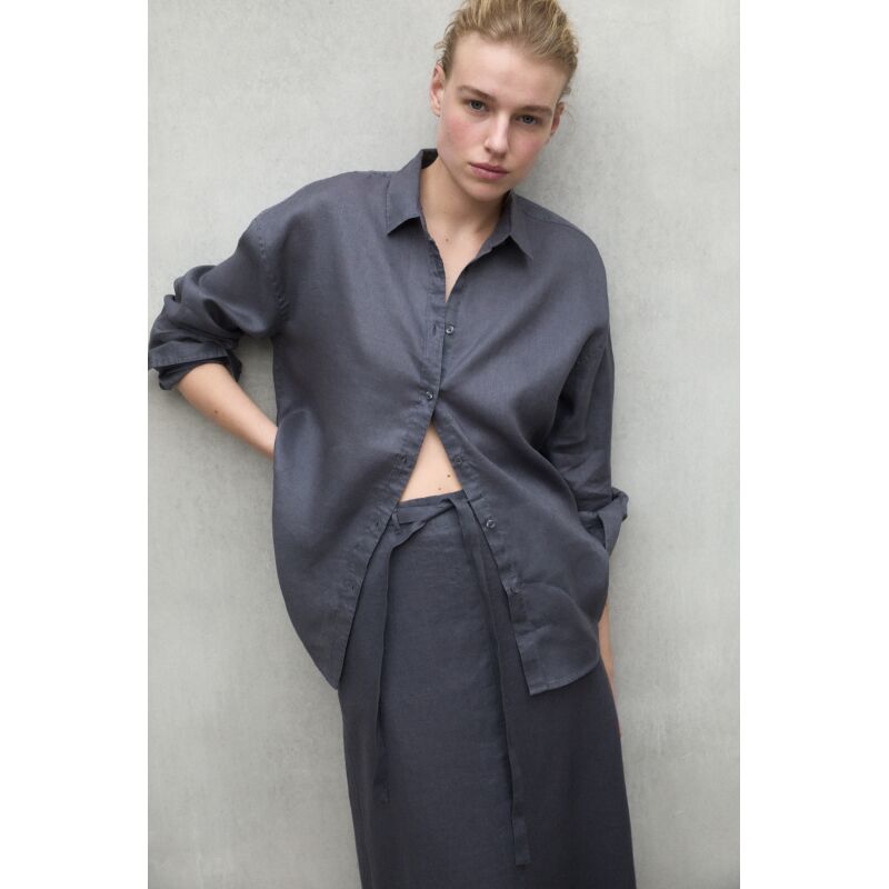 ECOALF DARIAALF LINEN SHIRT WOMAN Storm/Grey