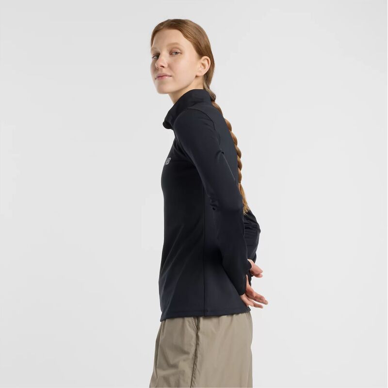 New Balance Script Quarter Zip Black