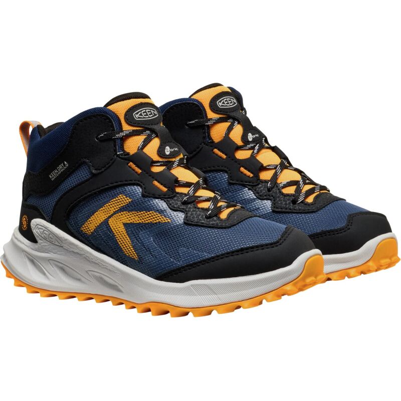 Keen Zionic Mid Wp Big Kids' Naval Academy/Bright Marigold