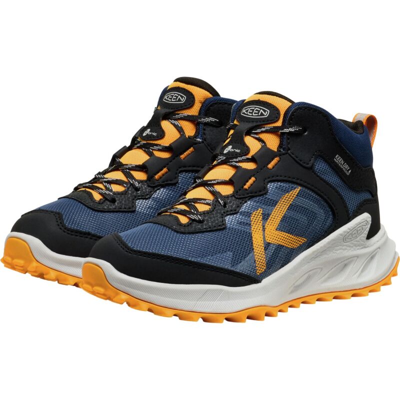 Keen Zionic Mid Wp Big  Kid's Naval Academy/Bright Marigold