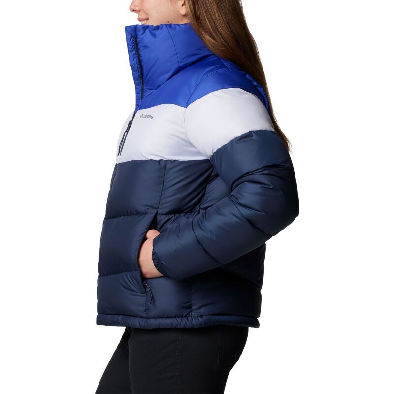 Columbia PUFFECT II COLORBLOCK JACKET Collegiate Navy/ Snowdrift/ Clematis Blu