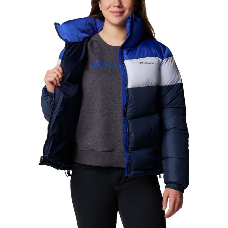 Columbia Puffect II Colorblock Jacket Women's Collegiate Navy/ Snowdrift/ Clematis Blu