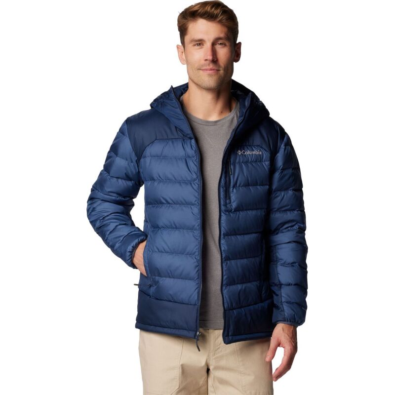 Columbia Autumn Park II Down Hooded Jacket Men's Dark Mountain/ Collegiate Navy