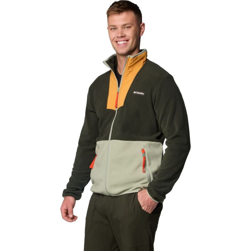 Columbia Sequoia Grove Full Zip Fleece Men's Greenscape/ Sunstone/ Safari/ Spicy Pull