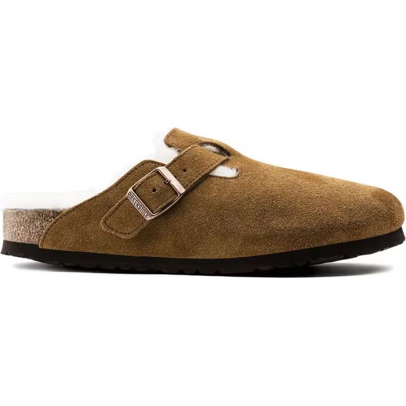 Birkenstock Boston Shearling Suede Leather/Fur Mink