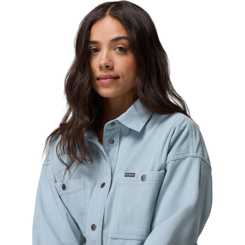 Columbia Blue Point Creek Corduroy Shirt Jacket Women's Crushed Blue