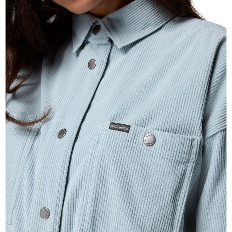 Columbia Blue Point Creek Corduroy Shirt Jacket Women's Crushed Blue