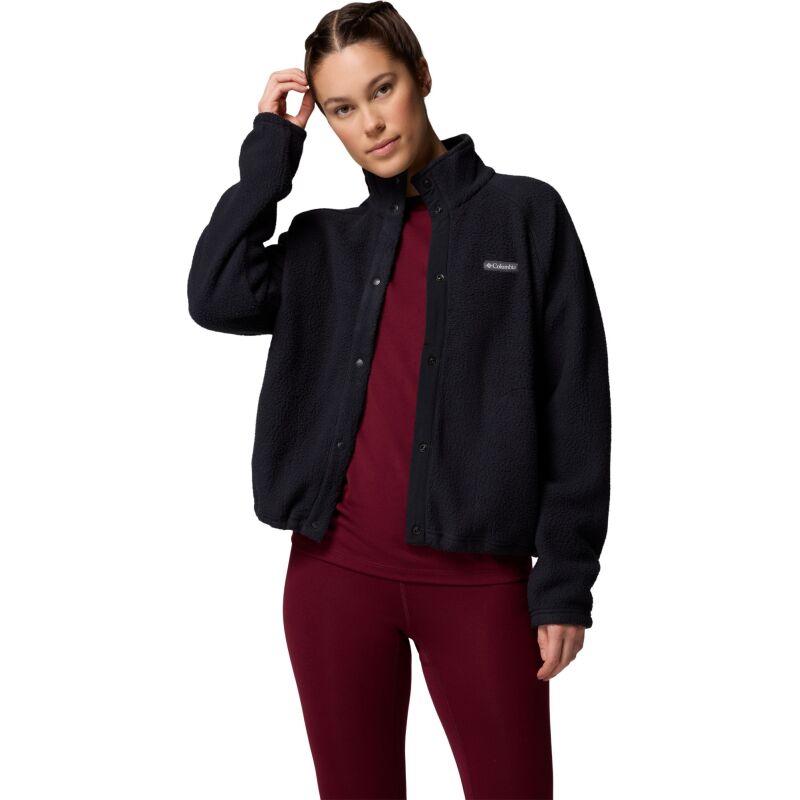 Columbia Jasper Ridge Pebbled Fleece Full Snap Women's Black