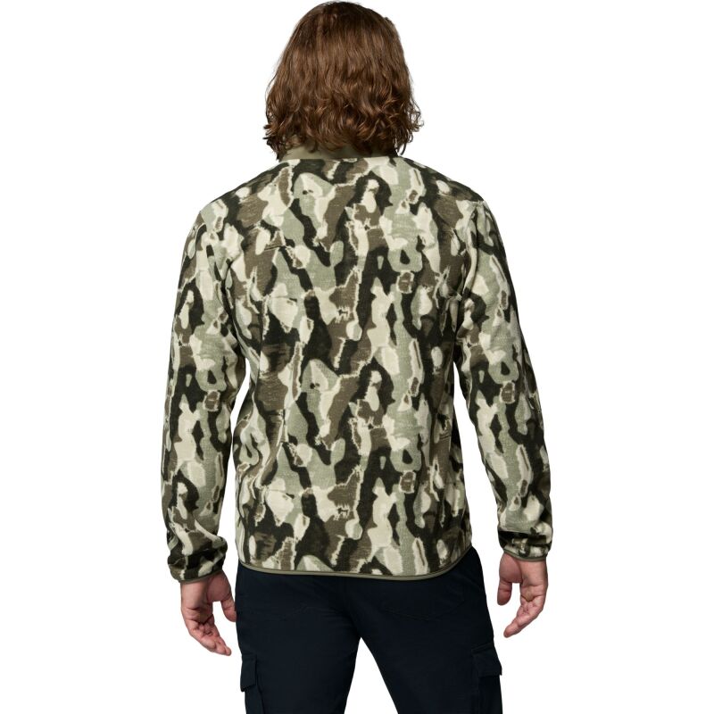 Columbia Sequoia Grove Printed Full Zip Men's Stone Green Treebark