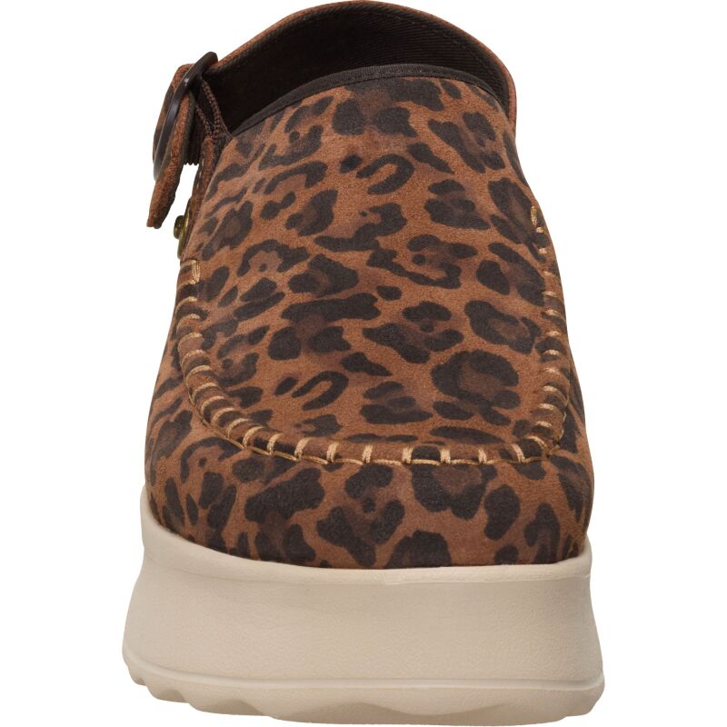 HEYDUDE Delray Clog Suede Women's Brown Leopard