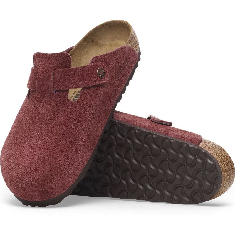 Birkenstock Boston Suede Leather Zinfandel
