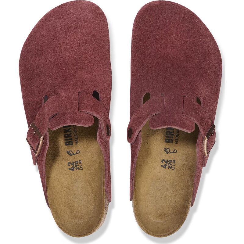 Birkenstock Boston Suede Leather Zinfandel