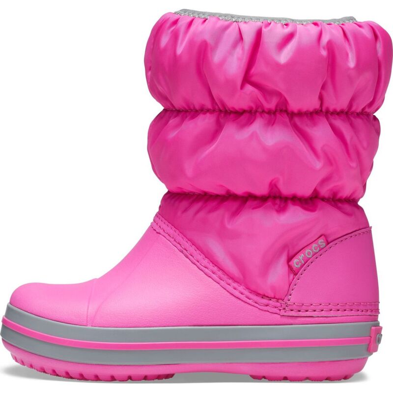 Crocs™ Winter Puff Boot Kids' Electric Pink/Light Grey