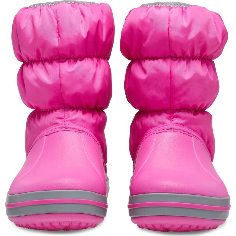 Crocs™ Winter Puff Boot Kids' Electric Pink/Light Grey
