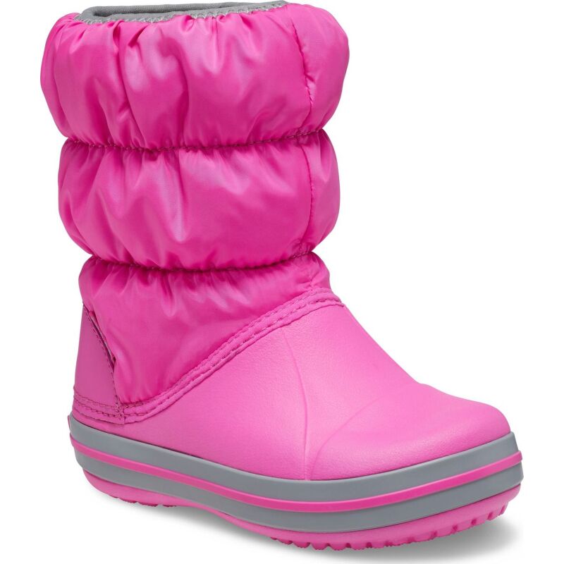 Crocs™ Winter Puff Boot Kids' Electric Pink/Light Grey