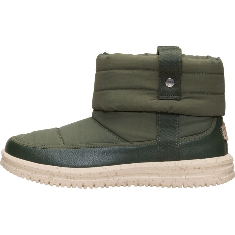 HEYDUDE Camden Cuff Nylon Quilt Women's Dark Olive
