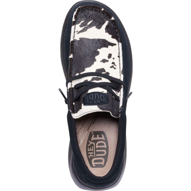 HEYDUDE Wally COMF Cow Men's Black/Cow