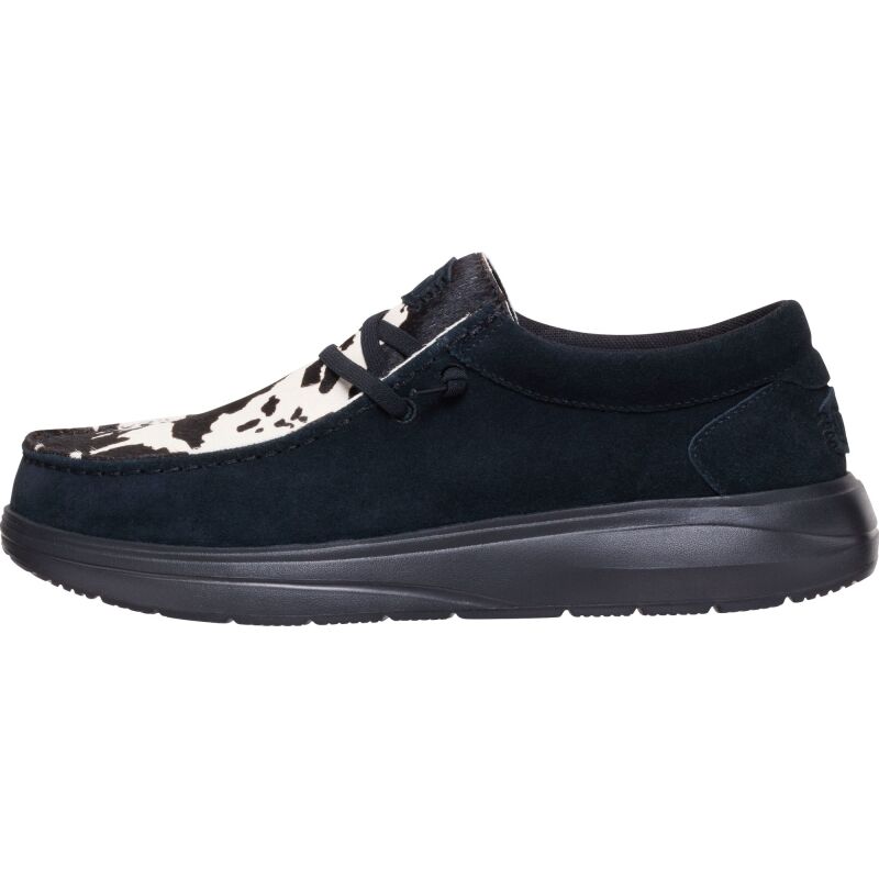 HEYDUDE Wally COMF Cow Men's Black/Cow