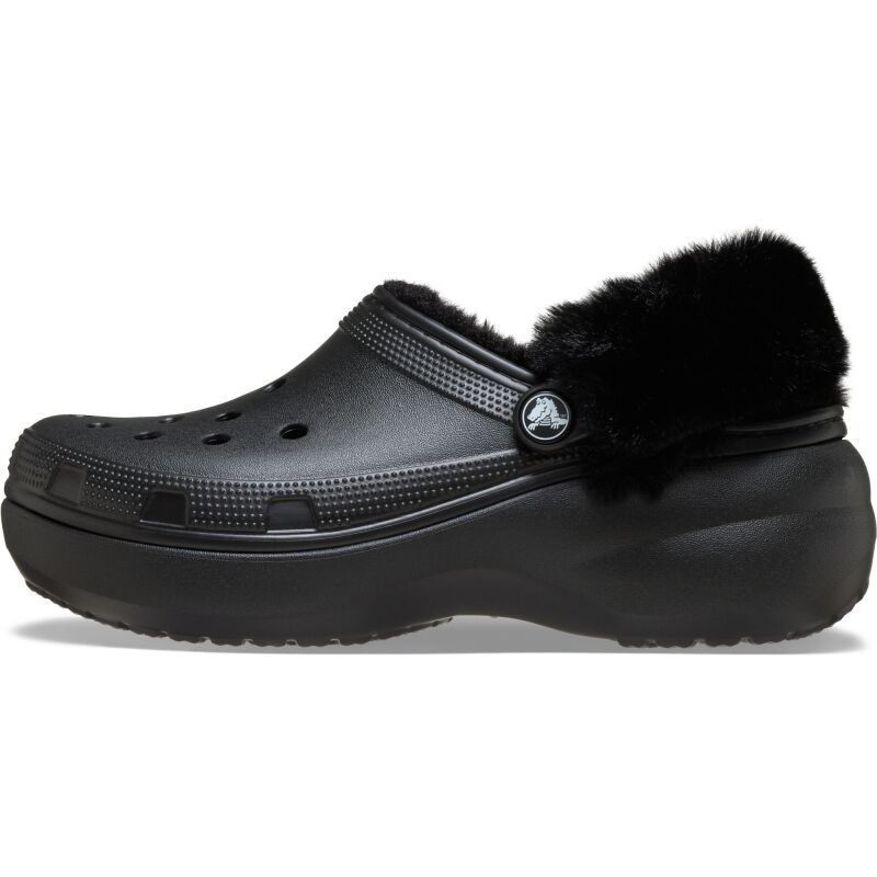 Crocs™ Classic Platform Fuzz Lined Clog Black