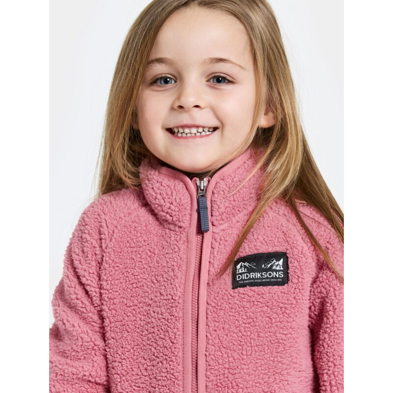 Didriksons Gibbs Kids' Full-Zip 2 Heather Pink