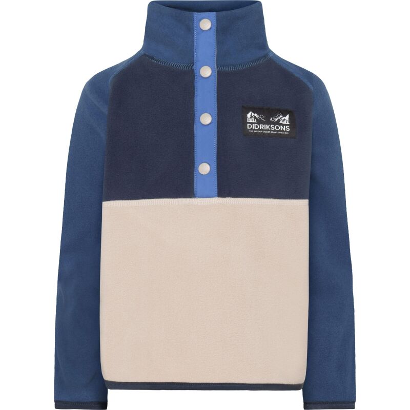 Didriksons Monte Kid's Half Button 4 Beach beige