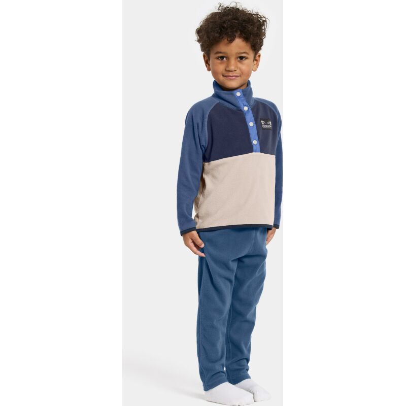 Didriksons Monte Kid's Half Button 4 Beach beige