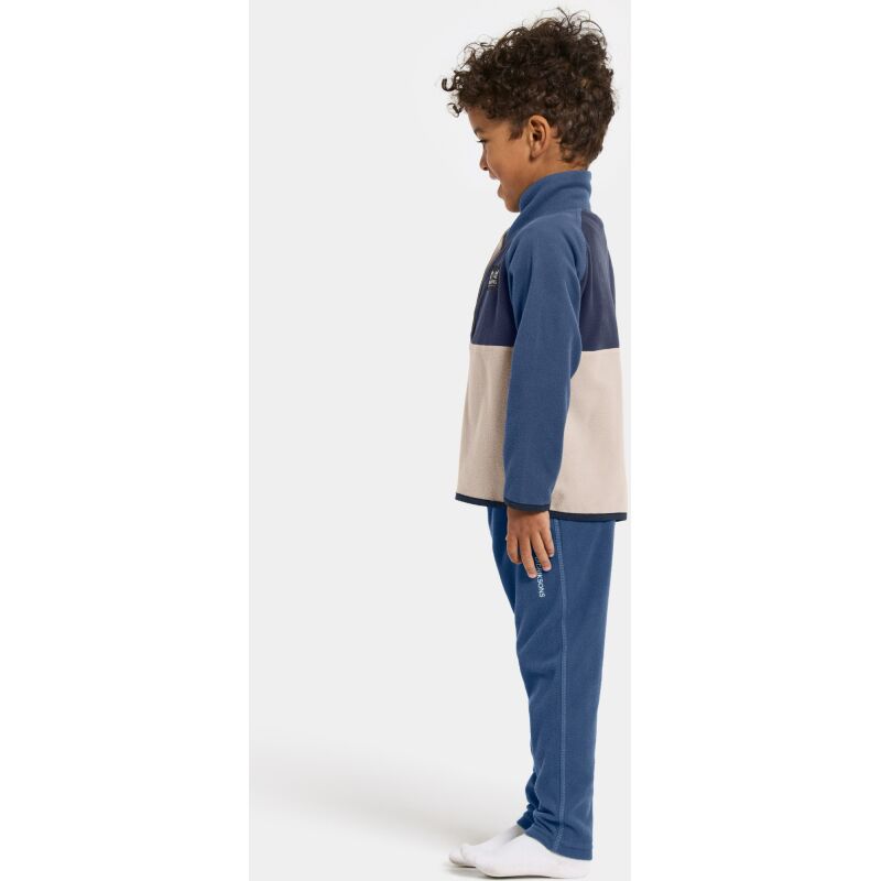 Didriksons Monte Kid's Half Button 4 Beach beige